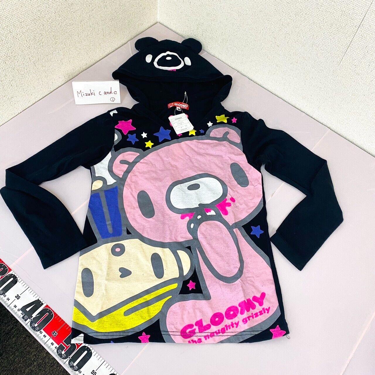 TaiTo Gloomy Bear Bloody Hoodie Long Sleeve Black M Ear Pink Chax GP Kawaii Rare