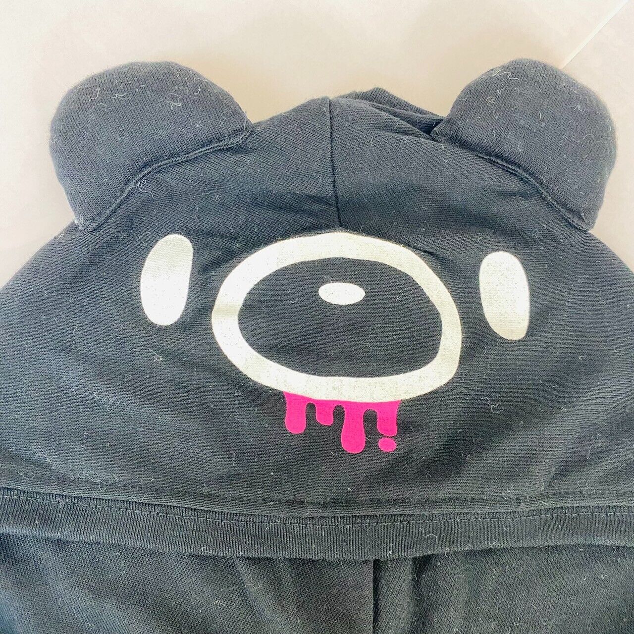 TaiTo Gloomy Bear Bloody Hoodie Long Sleeve Black M Ear Pink Chax GP Kawaii Rare