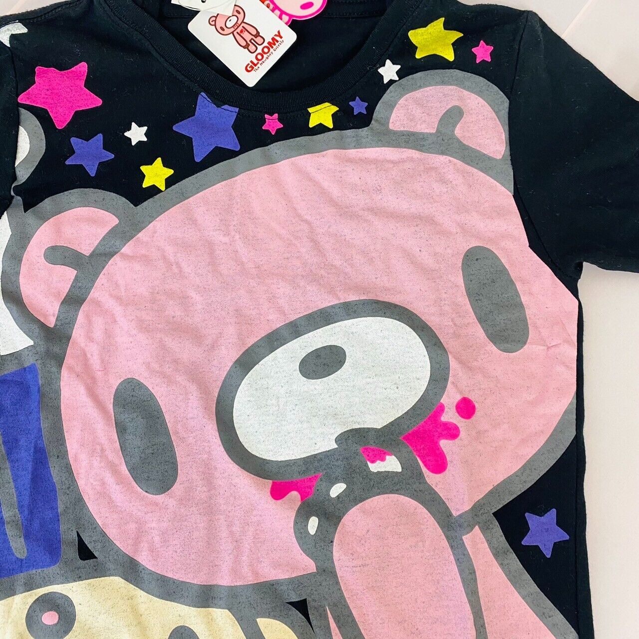 TaiTo Gloomy Bear Bloody Hoodie Long Sleeve Black M Ear Pink Chax GP Kawaii Rare