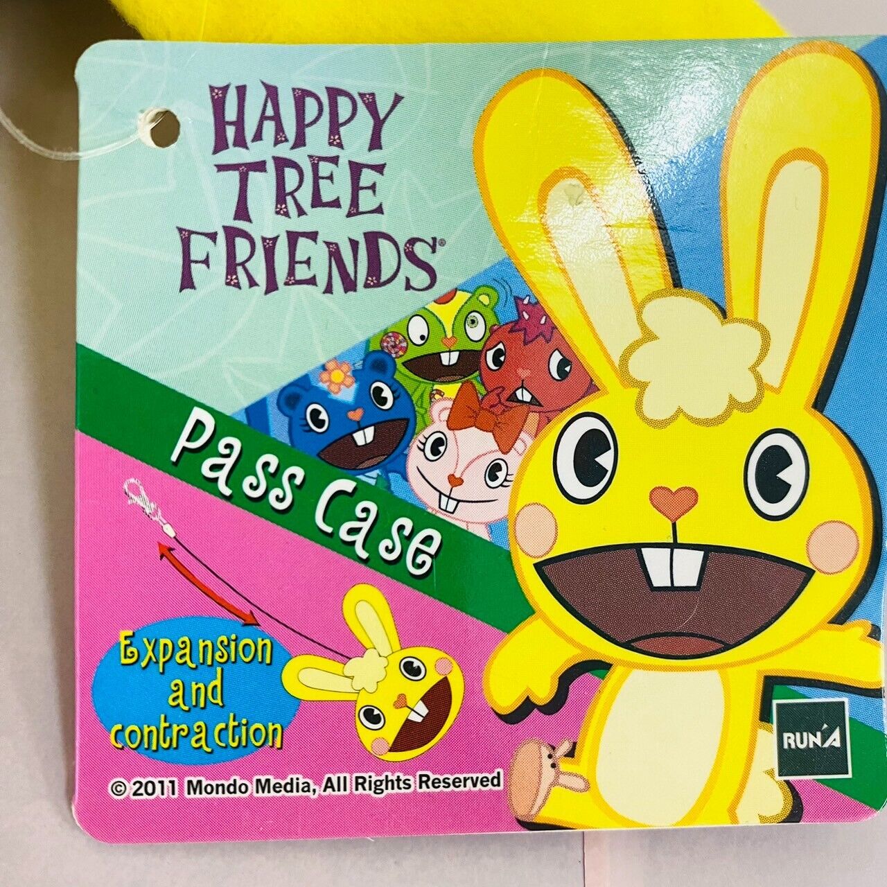 Happy Tree Friends HTF Cuddles Card Case Face Yellow Rabbit Fluffy Kawaii Rare