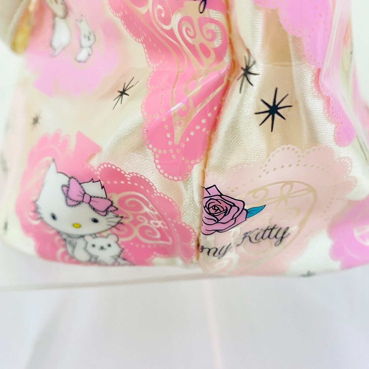 Sanrio Charmmy Charmy Kitty Tote Bag Handbag Lesson White Lace Frill Heart Spade