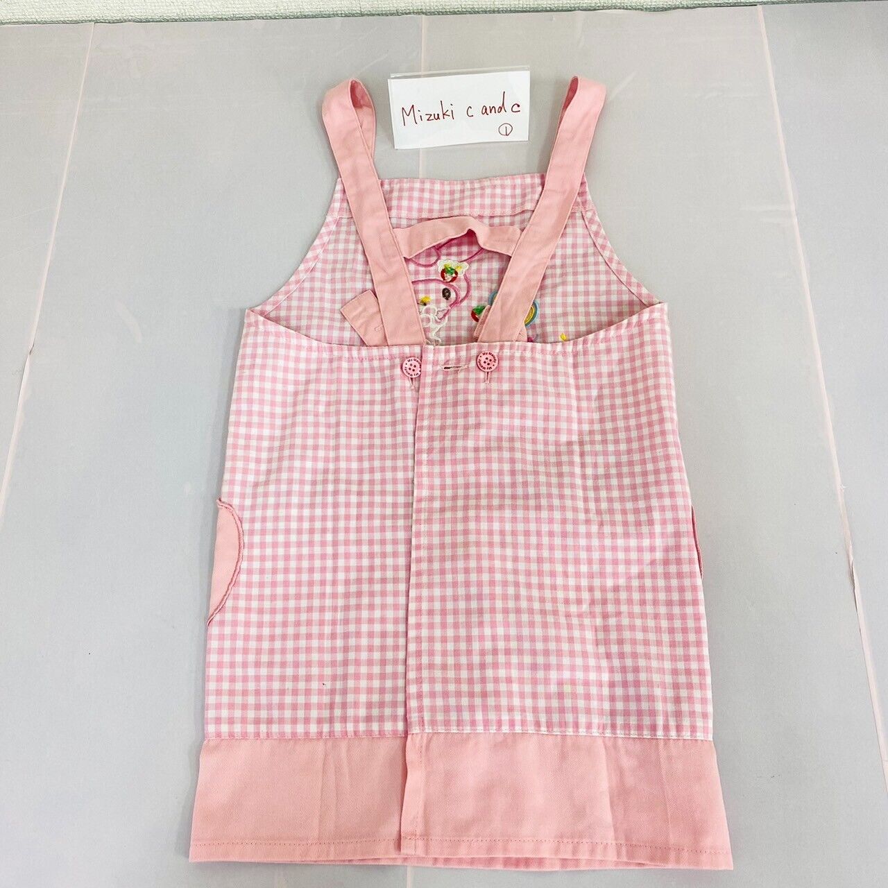 Sanrio My Melody Apron 120cm 130cm Pink Strawberry Plaid Kawaii Character Rare