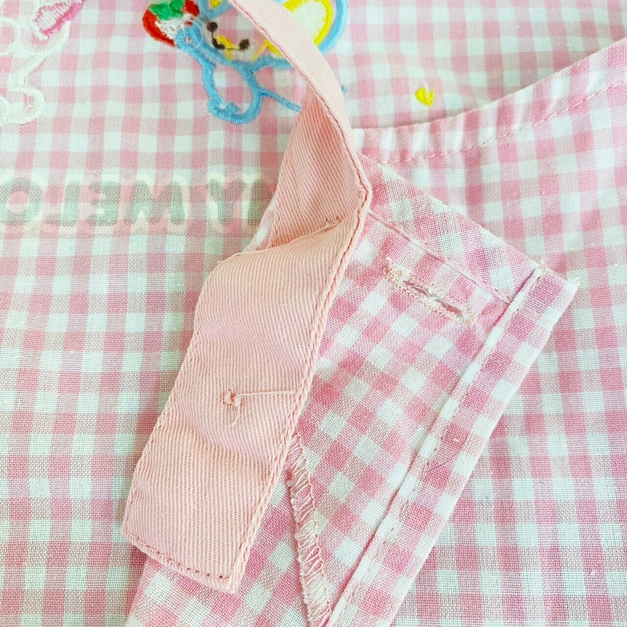 Sanrio My Melody Apron 120cm 130cm Pink Strawberry Plaid Kawaii Character Rare