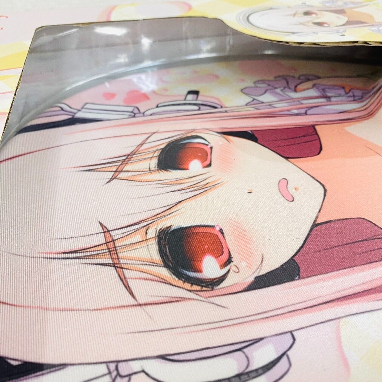 Super Sonico Mouse Pad Face Headphone Music Girl Pink Yellow Kawaii Character