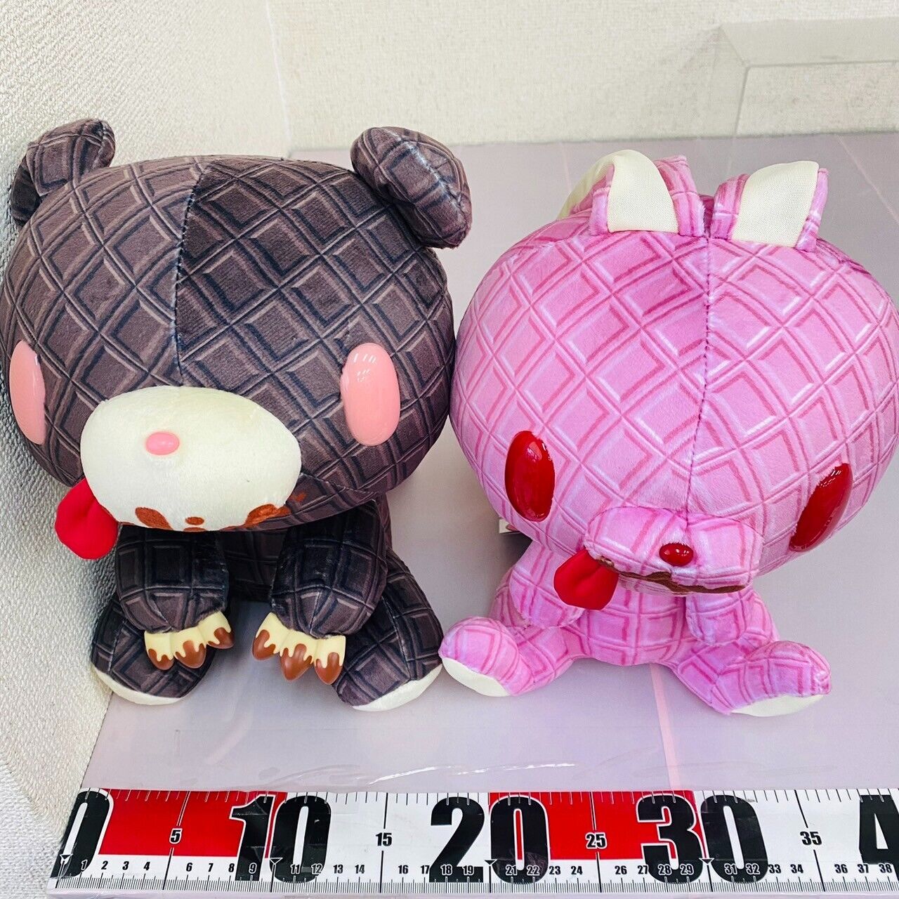 Taito Gloomy Bloody Bear Hanyou Usagi All Purpose Bunny Plush Set 2 Chocolate