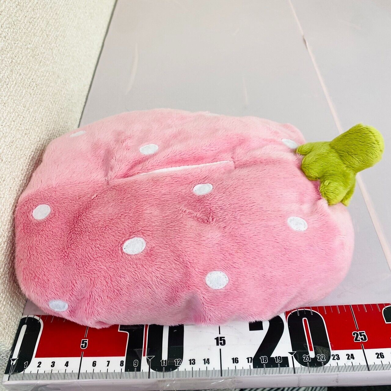 Mother Garden Tissue Cover Strawberry Pink Dot Fluffy Cotton Polyester Kawaii