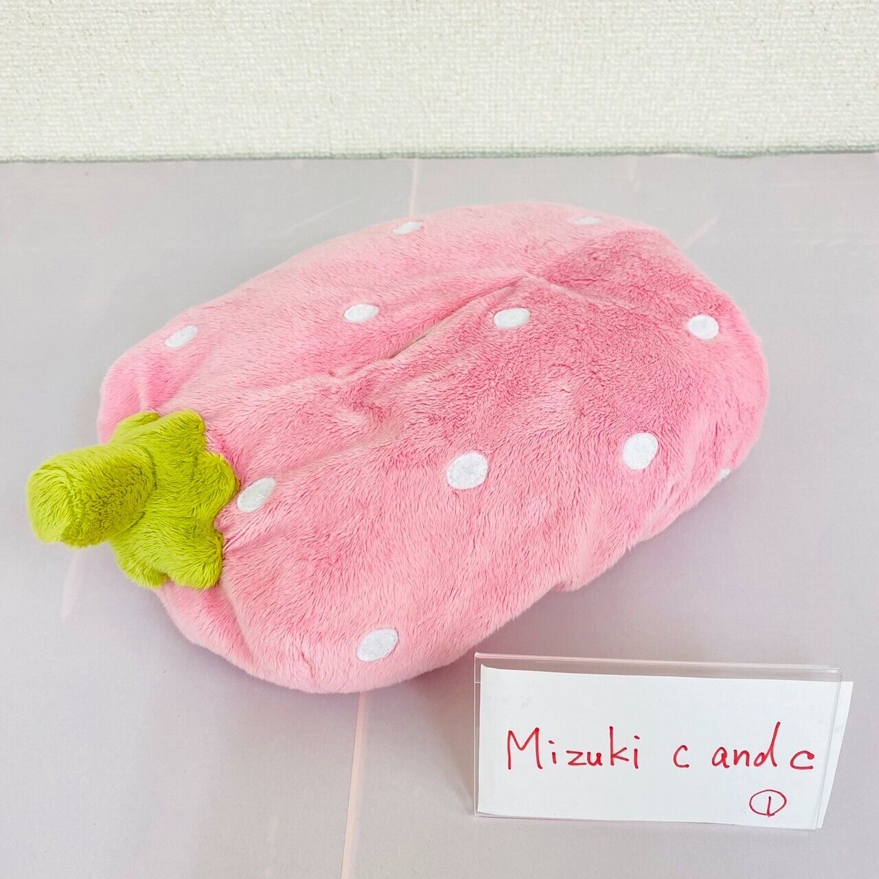 Mother Garden Tissue Cover Strawberry Pink Dot Fluffy Cotton Polyester Kawaii