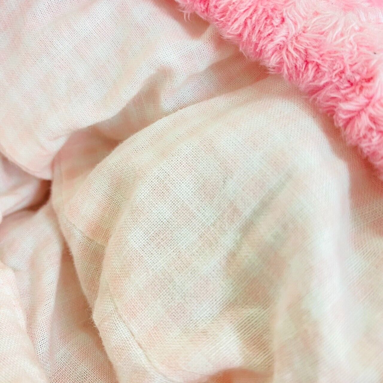 Mother Garden Tissue Cover Strawberry Pink Dot Fluffy Cotton Polyester Kawaii