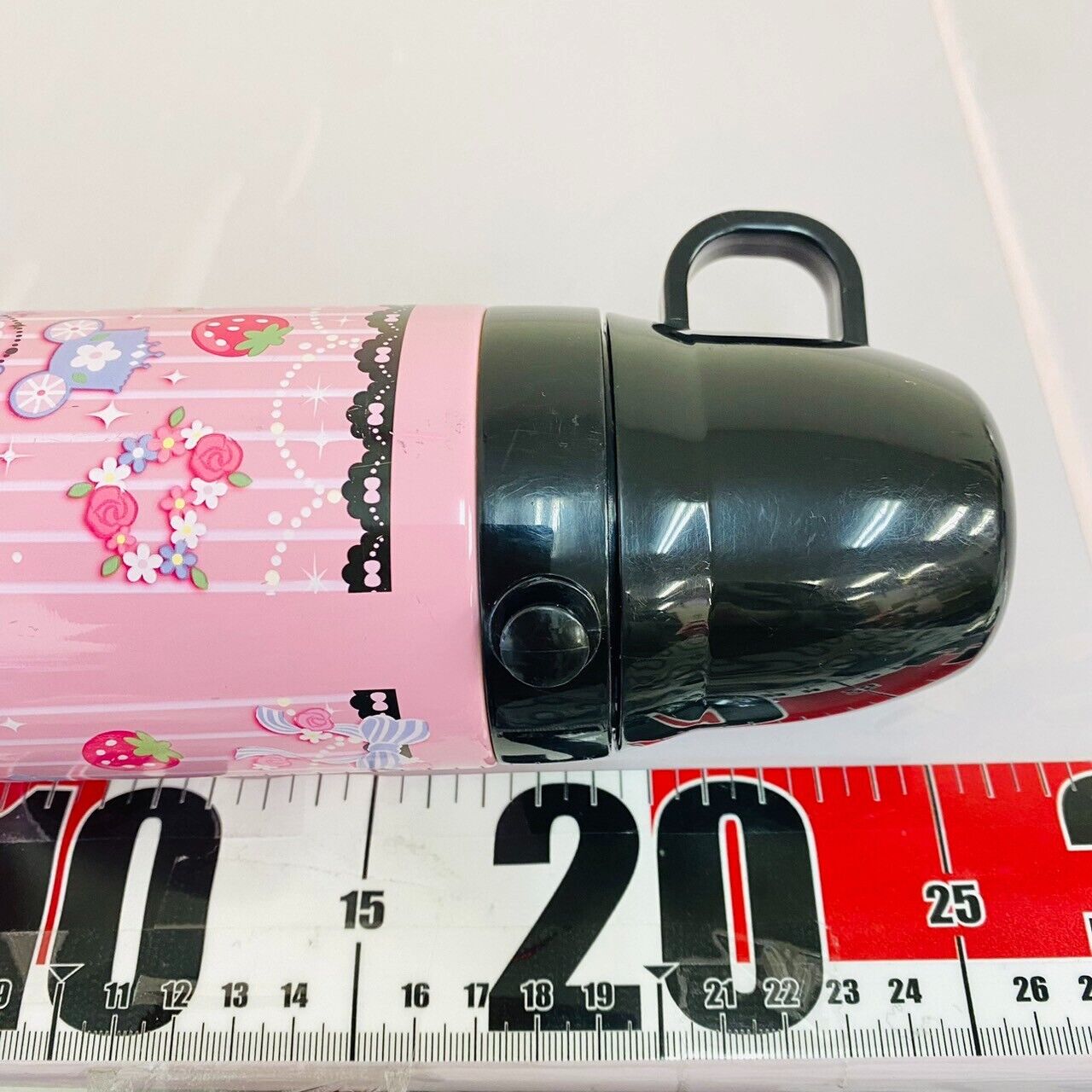 Mother Garden Water Bottle Pink Black Stainless Strawberry Floral Princess Rare