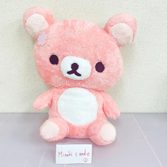 San-X Rilakkuma Plush Soft Stuffed Toy Doll Sakura Cherry Blossom Bear Pink Rare