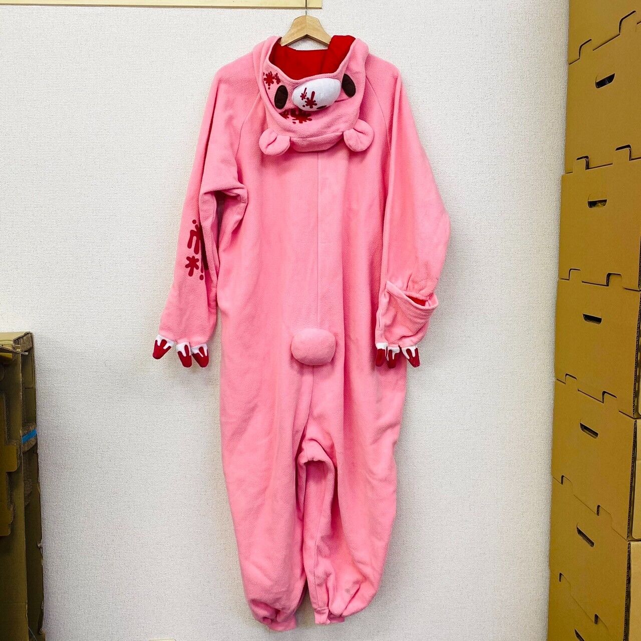 TAito Gloomy Bloody Bear Pink Costume Hood Fluffy Clothing Blood Animal Kawaii