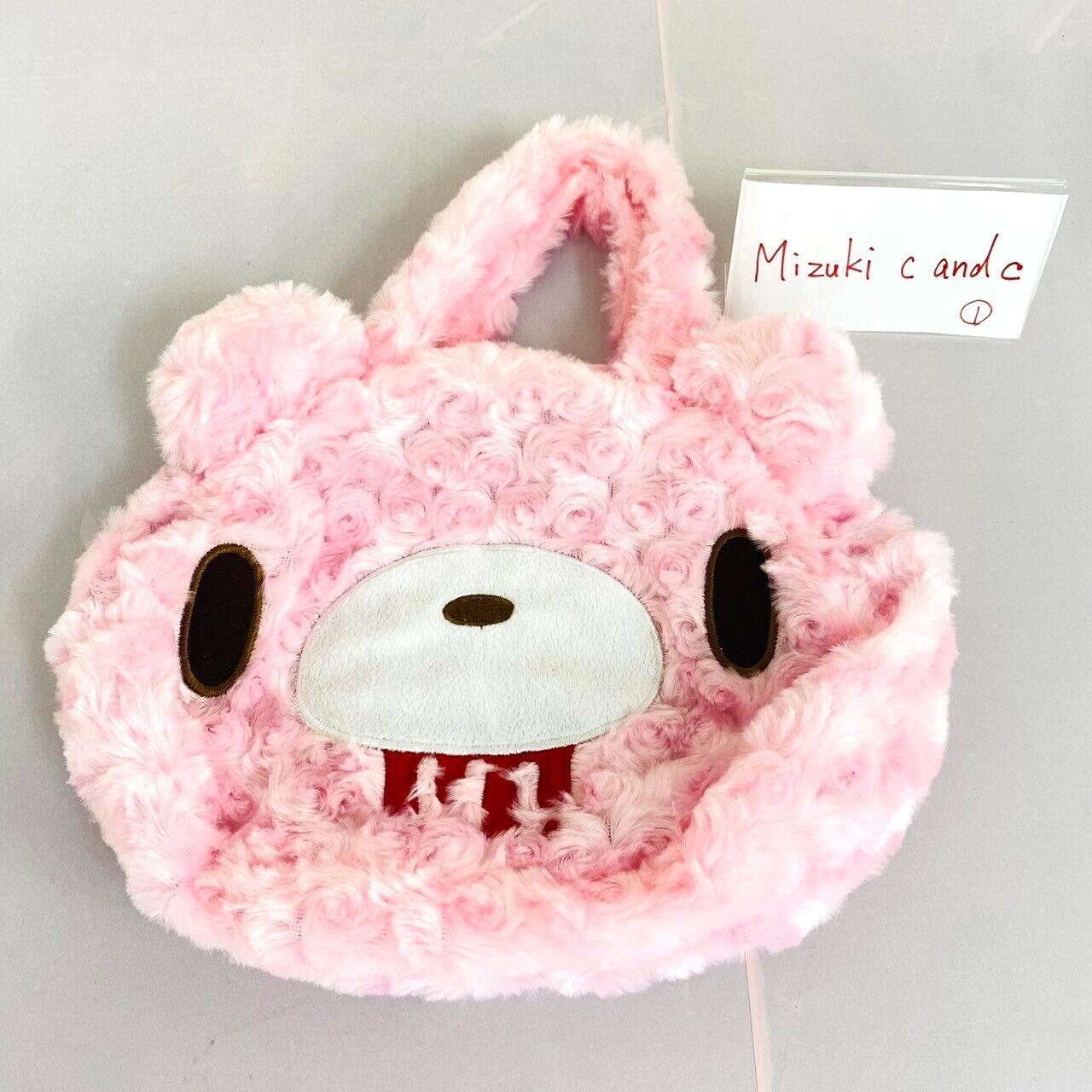 Taito Gloomy Bear Bloody Face Tote Bag Handbag Pink Fluffy Red Kawaii Character