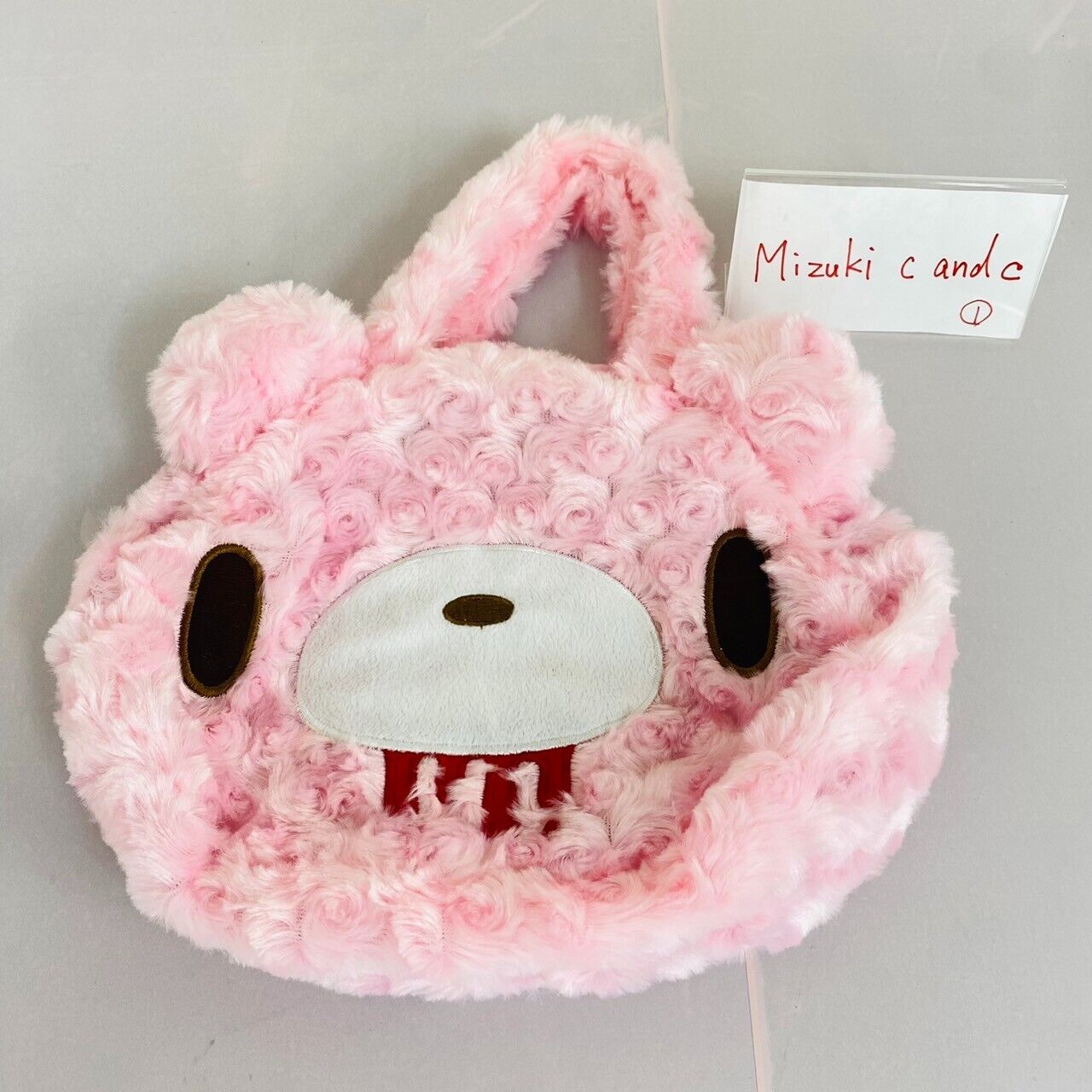 Taito Gloomy Bear Bloody Face Tote Bag Handbag Pink Fluffy Red Kawaii Character