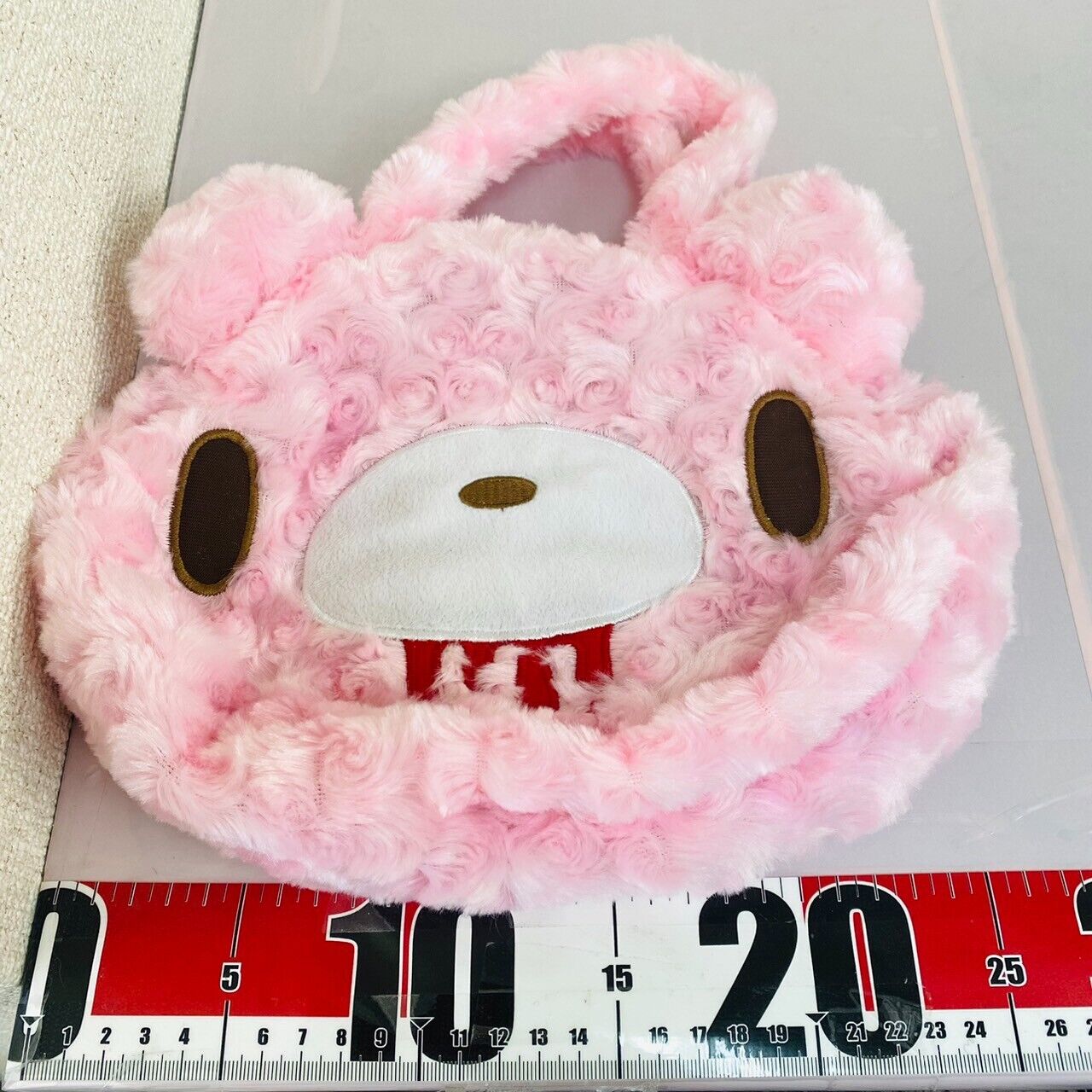 Taito Gloomy Bear Bloody Face Tote Bag Handbag Pink Fluffy Red Kawaii Character