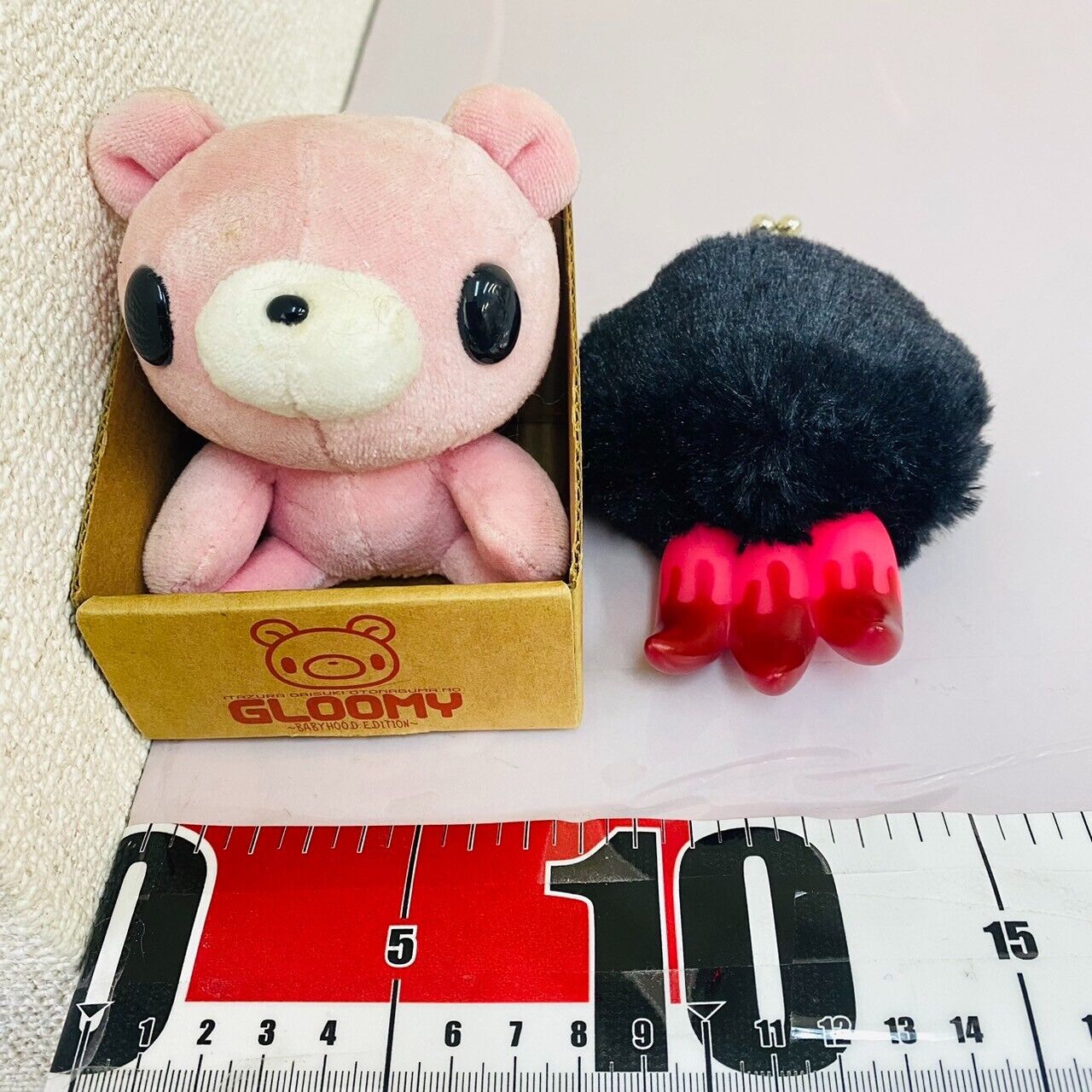 TaiTo Gloomy Bloody Bear Plush Soft Stuffed Toy Pouch Set 2 Pink Black Arm Rare