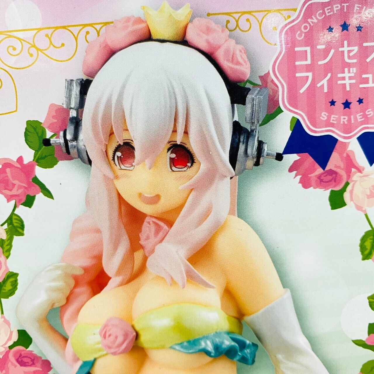 Super Sonico Concept Figure Summer Princess Set 2 Orange Green Flower Kawaii