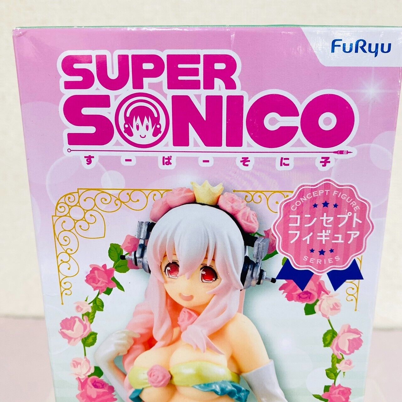 Super Sonico Concept Figure Summer Princess Set 2 Orange Green Flower Kawaii