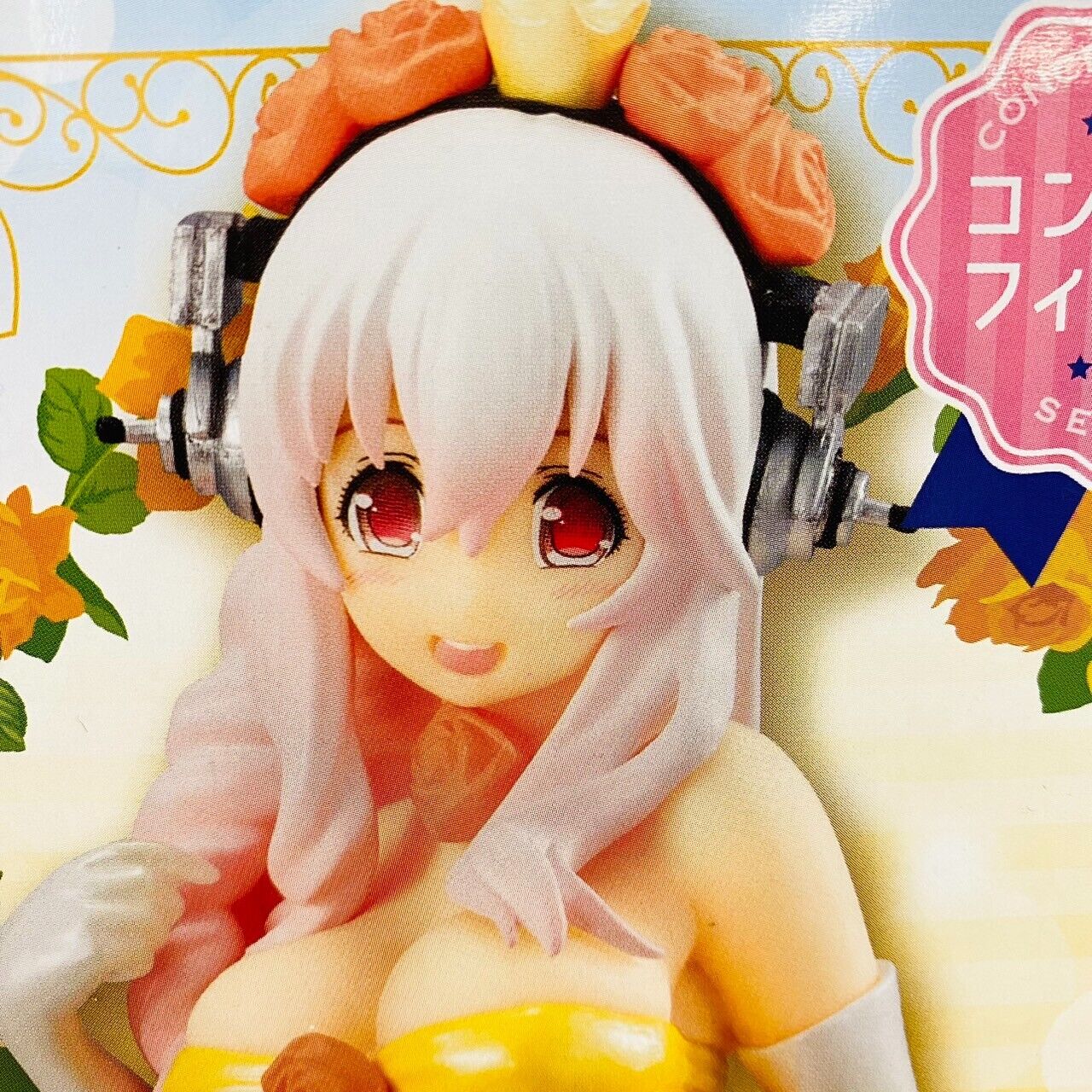 Super Sonico Concept Figure Summer Princess Set 2 Orange Green Flower Kawaii