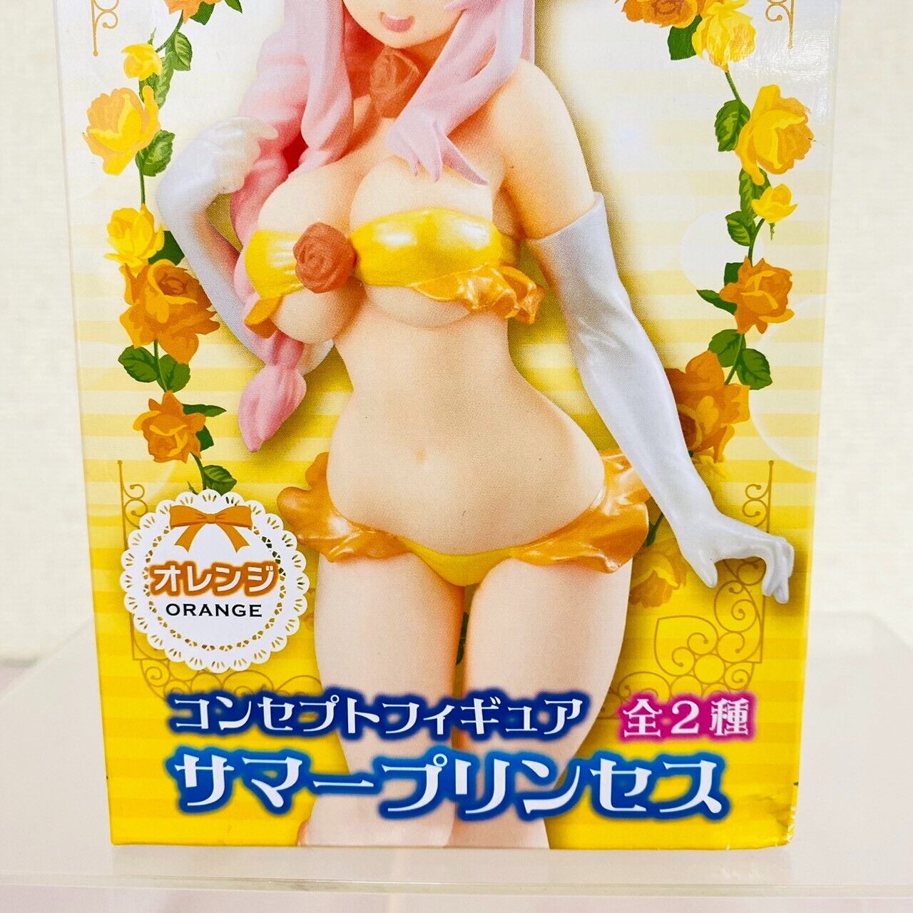 Super Sonico Concept Figure Summer Princess Set 2 Orange Green Flower Kawaii