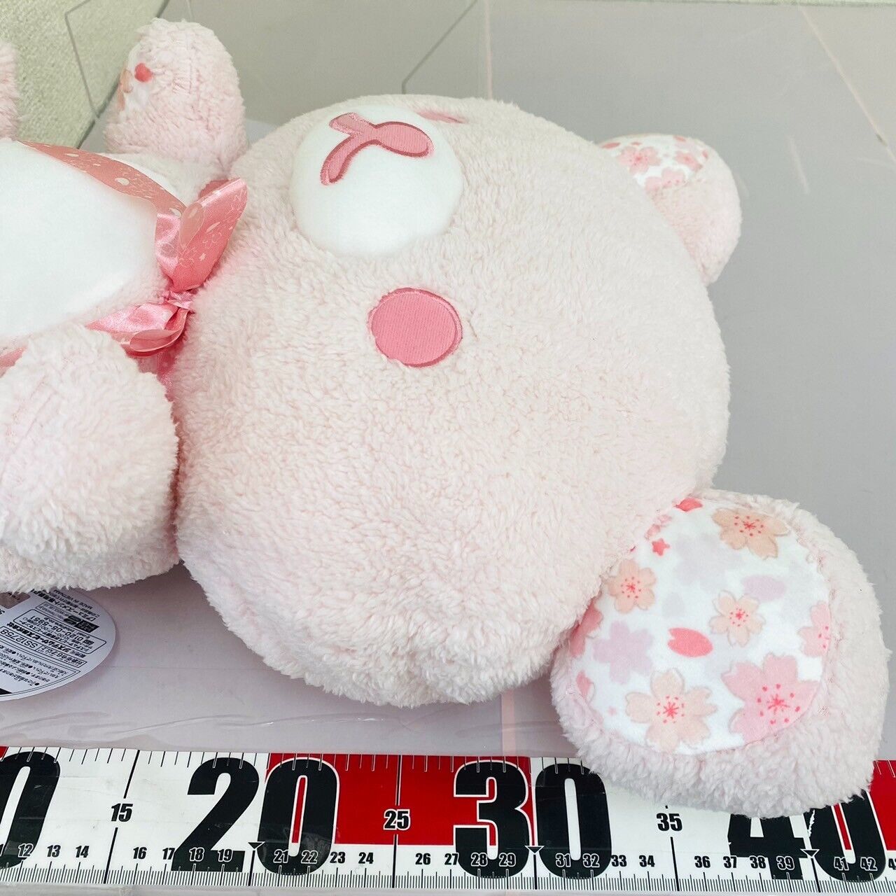 San-X Rilakkuma Plush Soft Stuffed Toy Sakura Cherry Blossom Bear Ribbon Pink XL