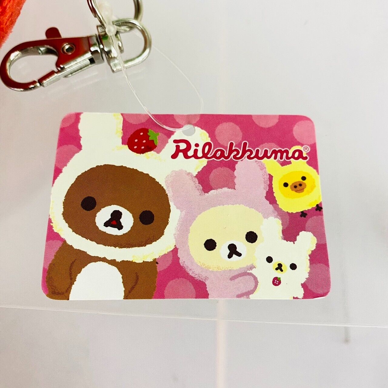 San-x Rilakkuma Korilakkuma Pass Case Set 2 Plush Strawberry Rabbit Costume Rare