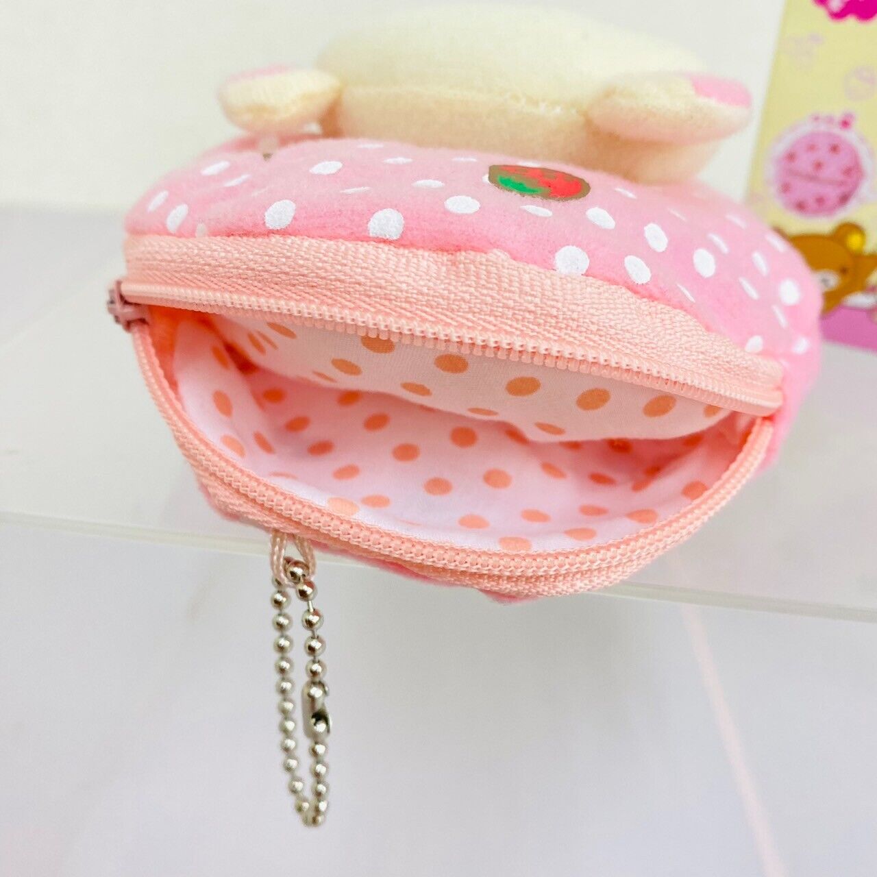 San-X Rilakkuma Korilakkuma Pouch Multi Case Set 2 Bear Fluffy Strawberry Pink