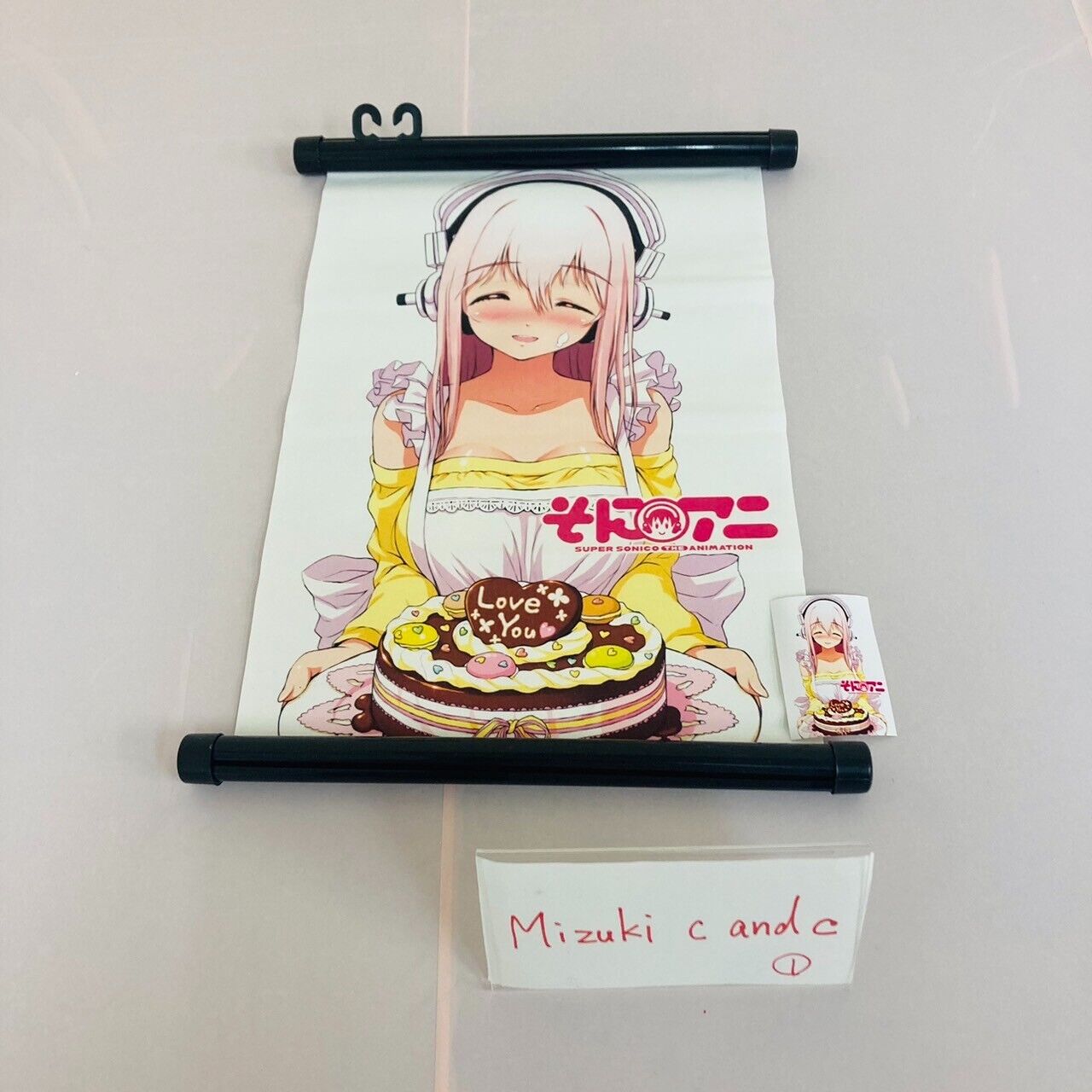 FuRyu Super Sonico Mini Tapestry Cake Apron Love You Girl Anime Kawaii Cute Rare