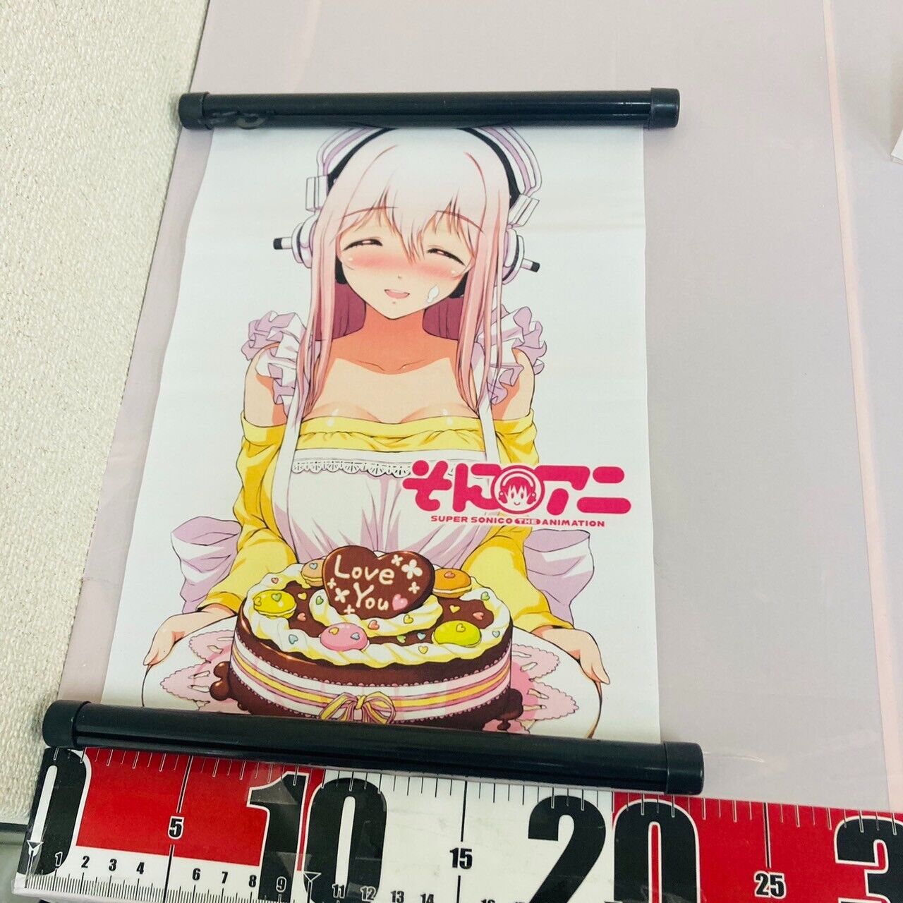 FuRyu Super Sonico Mini Tapestry Cake Apron Love You Girl Anime Kawaii Cute Rare