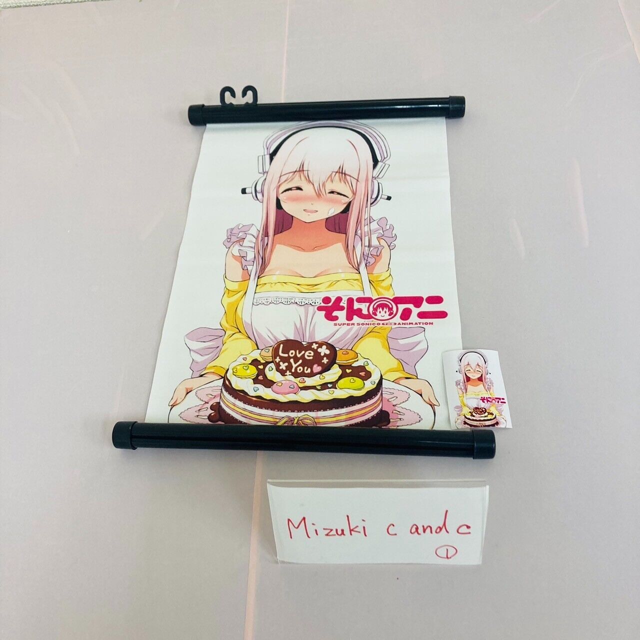 FuRyu Super Sonico Mini Tapestry Cake Apron Love You Girl Anime Kawaii Cute Rare