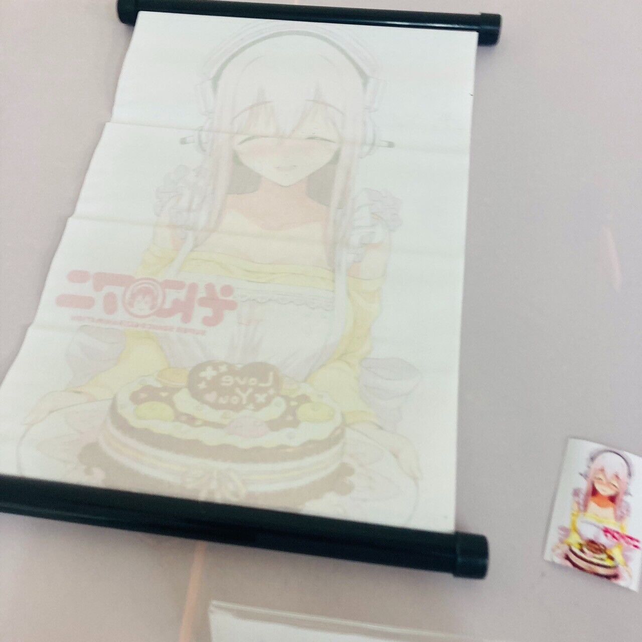 FuRyu Super Sonico Mini Tapestry Cake Apron Love You Girl Anime Kawaii Cute Rare