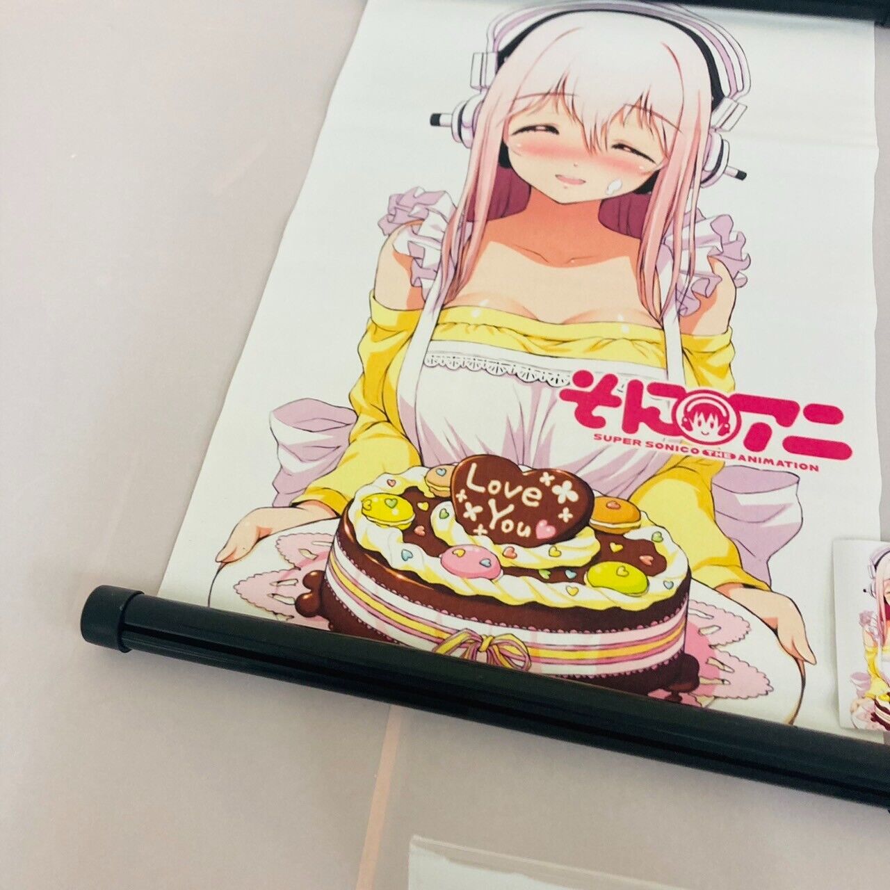 FuRyu Super Sonico Mini Tapestry Cake Apron Love You Girl Anime Kawaii Cute Rare