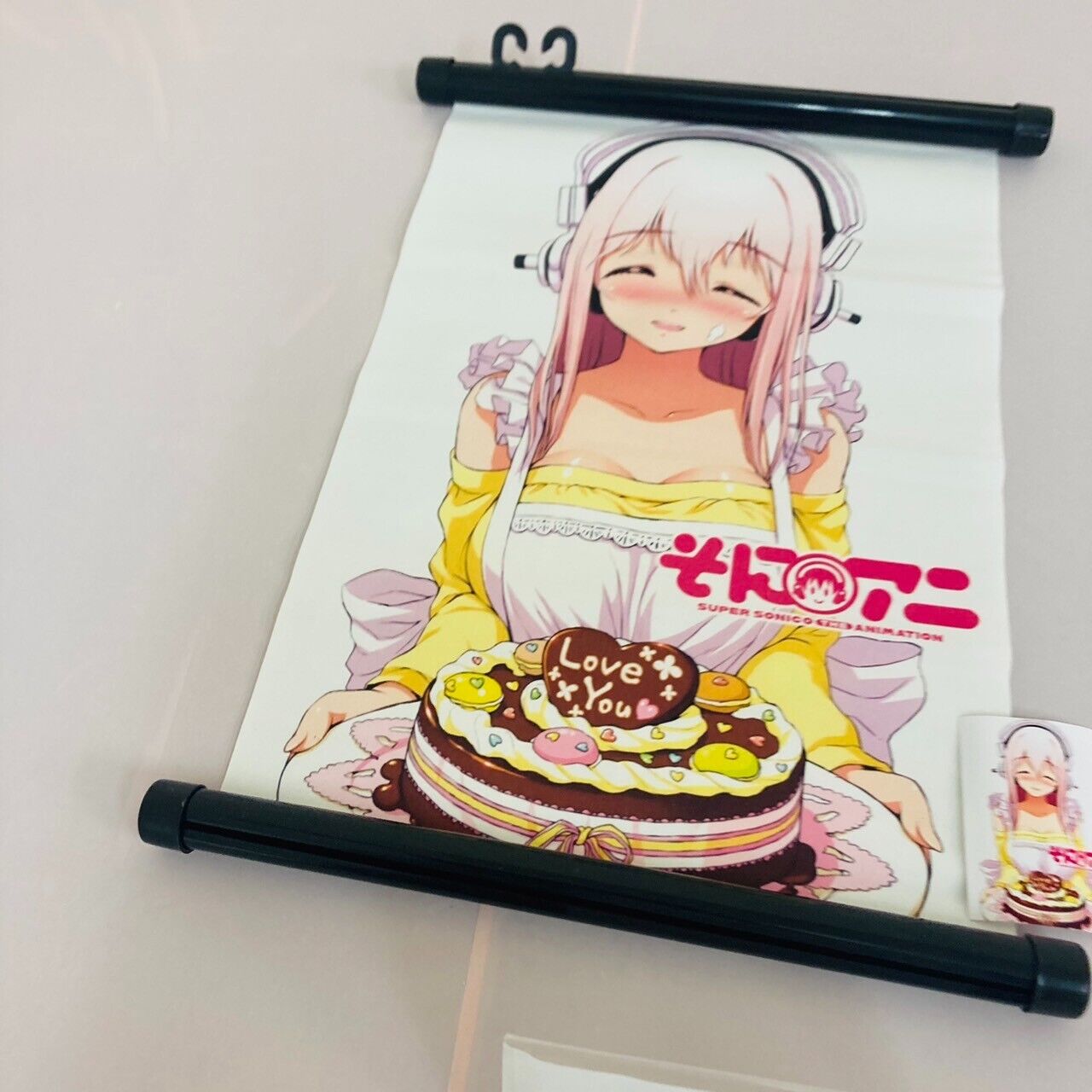 FuRyu Super Sonico Mini Tapestry Cake Apron Love You Girl Anime Kawaii Cute Rare