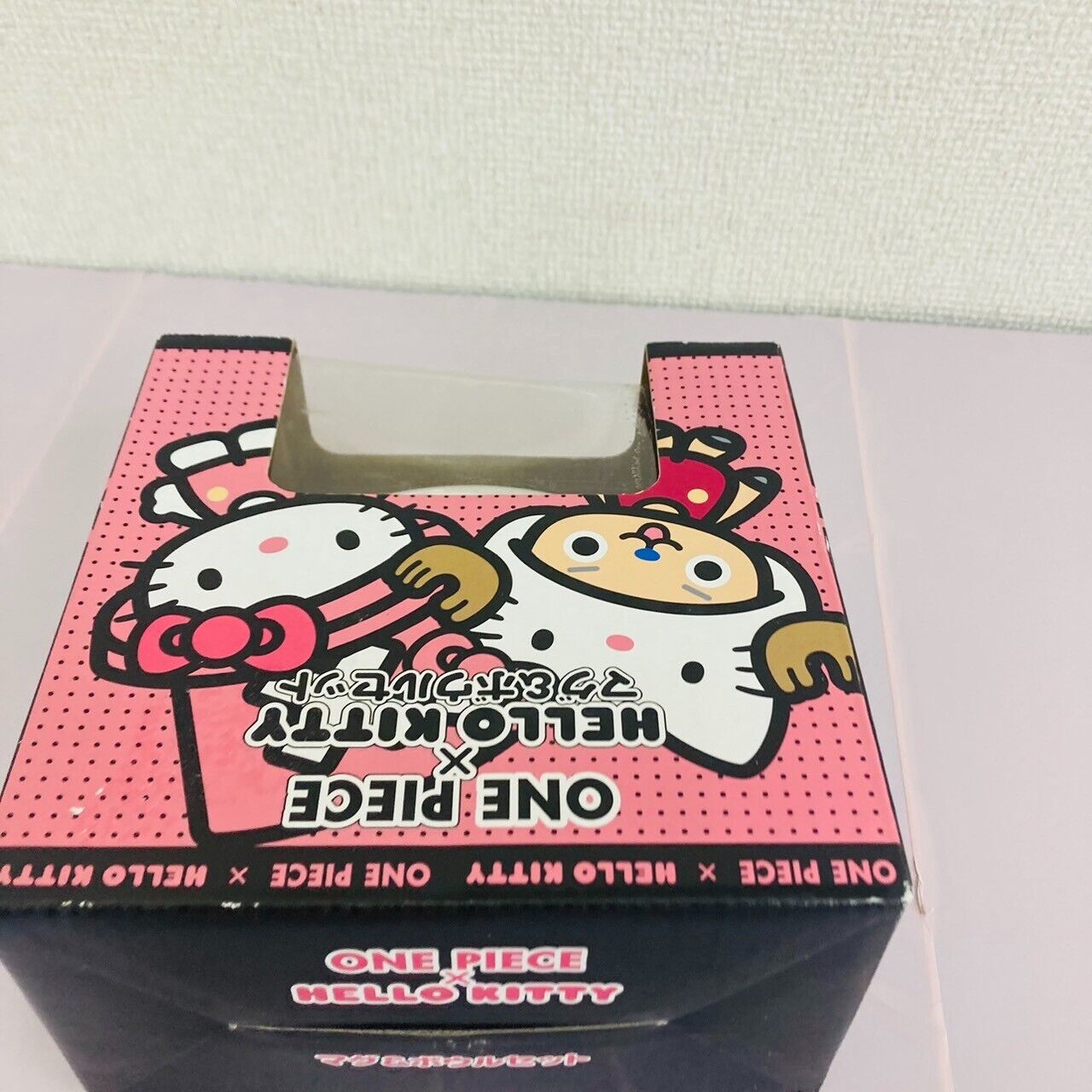 Sanrio Hello Kitty Tony Tony Chopper Mug Cup Bowl 2 Set One Piece Dot Pink Rare