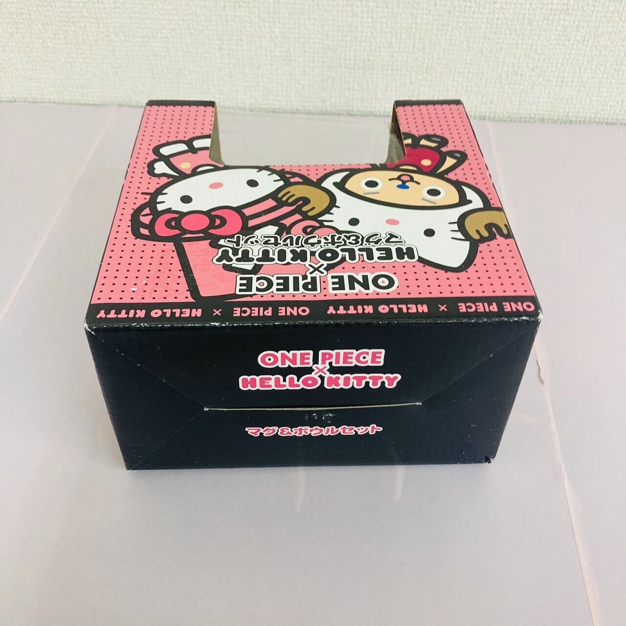 Sanrio Hello Kitty Tony Tony Chopper Mug Cup Bowl 2 Set One Piece Dot Pink Rare