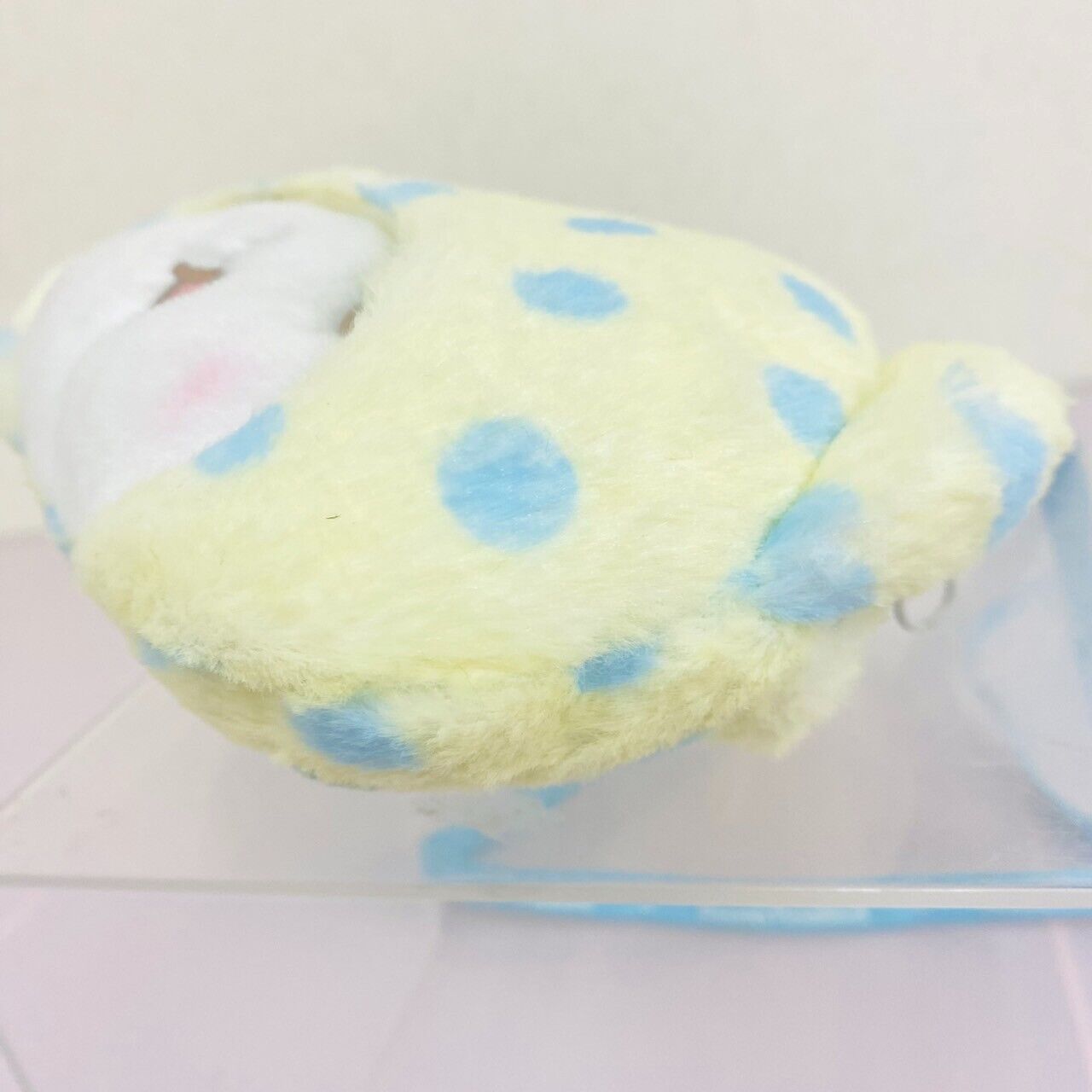 Sanrio Marumofu Biyori Pochette Pass Case Mop Bear White LightBlue Dot Face Rare