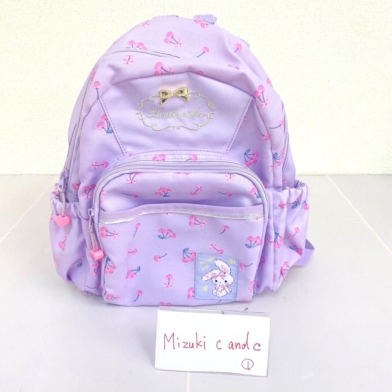 Sanrio Bonbon Ribbon Backpack Rucksack School Bag Rabbit Pink Purple Cherry Rare