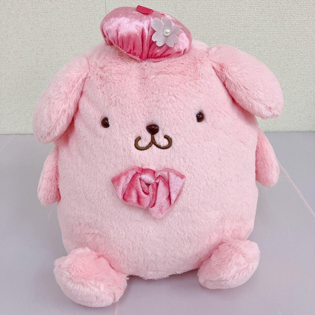 Sanrio Pompom Purin Plush Soft Stuffed Toy Pink Sakura Cherry Blossom Prize Rare