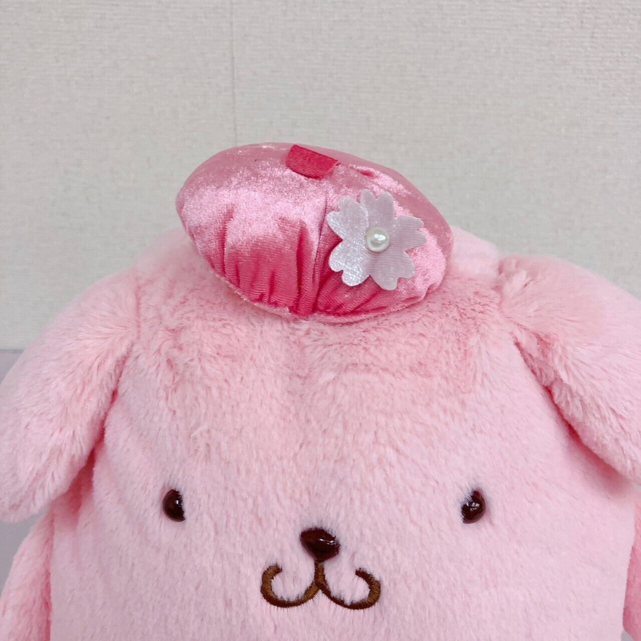 Sanrio Pompom Purin Plush Soft Stuffed Toy Pink Sakura Cherry Blossom Prize Rare