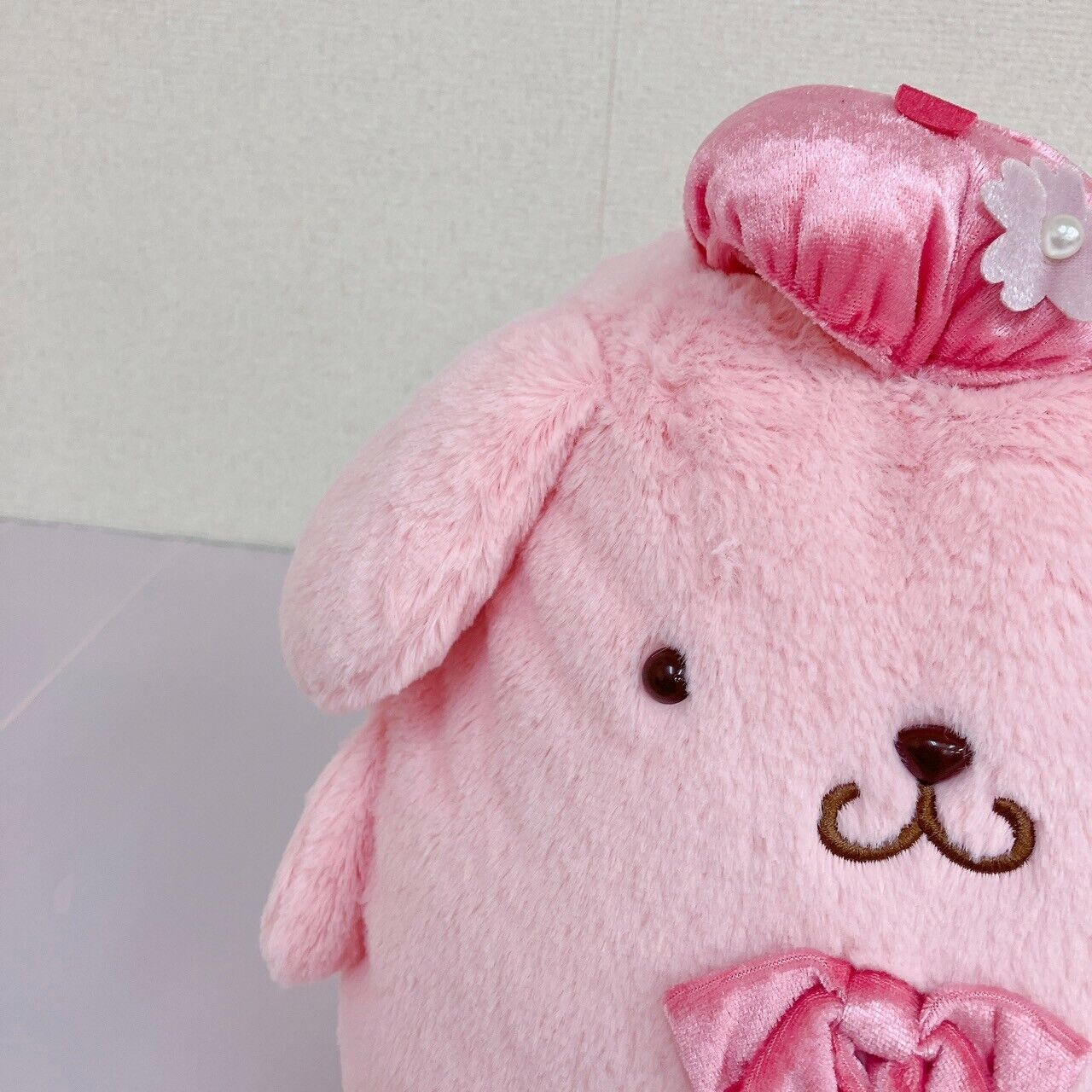 Sanrio Pompom Purin Plush Soft Stuffed Toy Pink Sakura Cherry Blossom Prize Rare