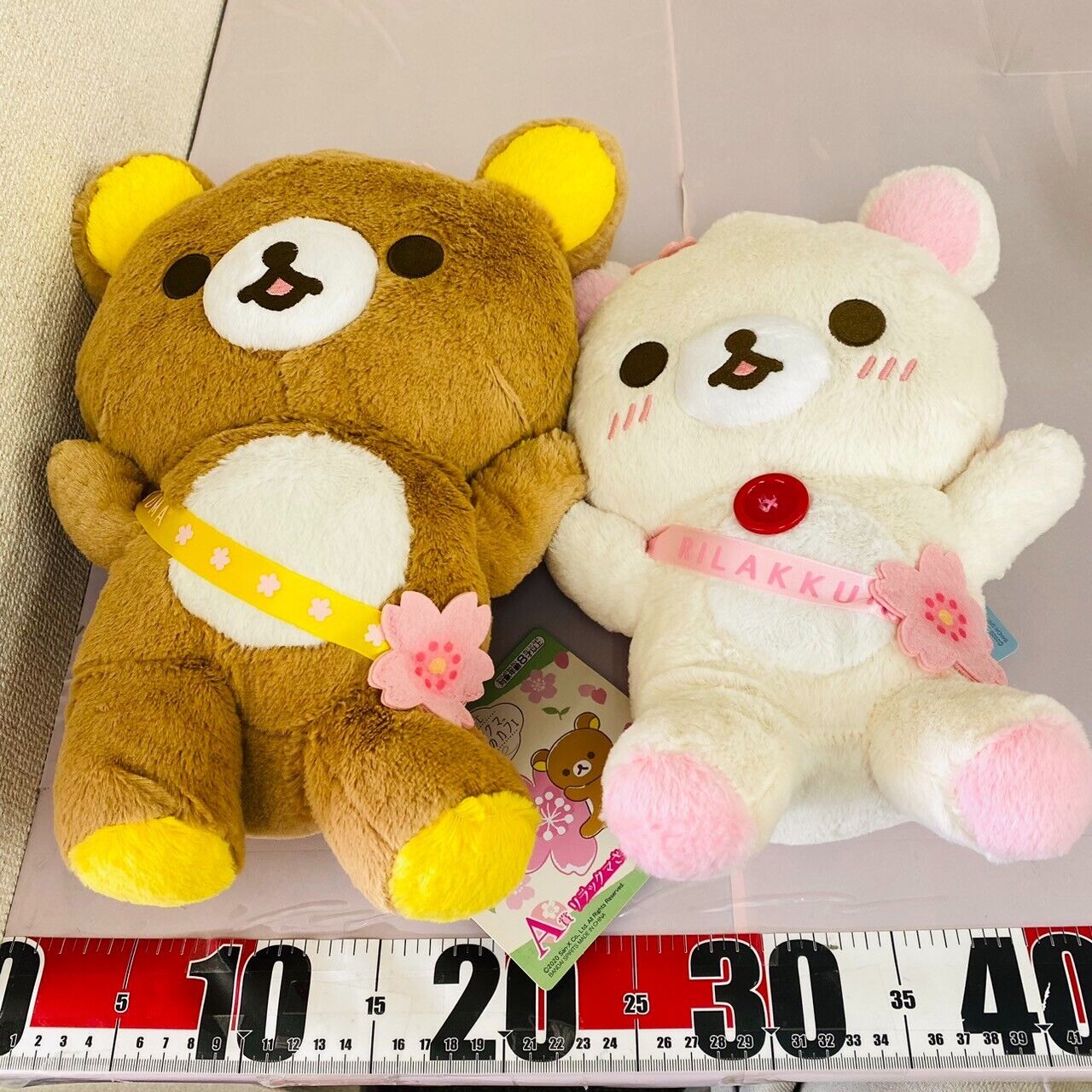 San-X Rilakkuma Plush Set 4 Sakura Cherry Blossom Korilakkuma Soft Stuffed Toy