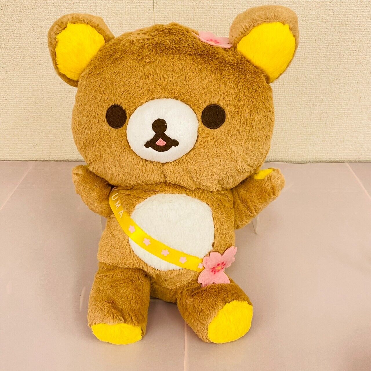 San-X Rilakkuma Plush Set 4 Sakura Cherry Blossom Korilakkuma Soft Stuffed Toy