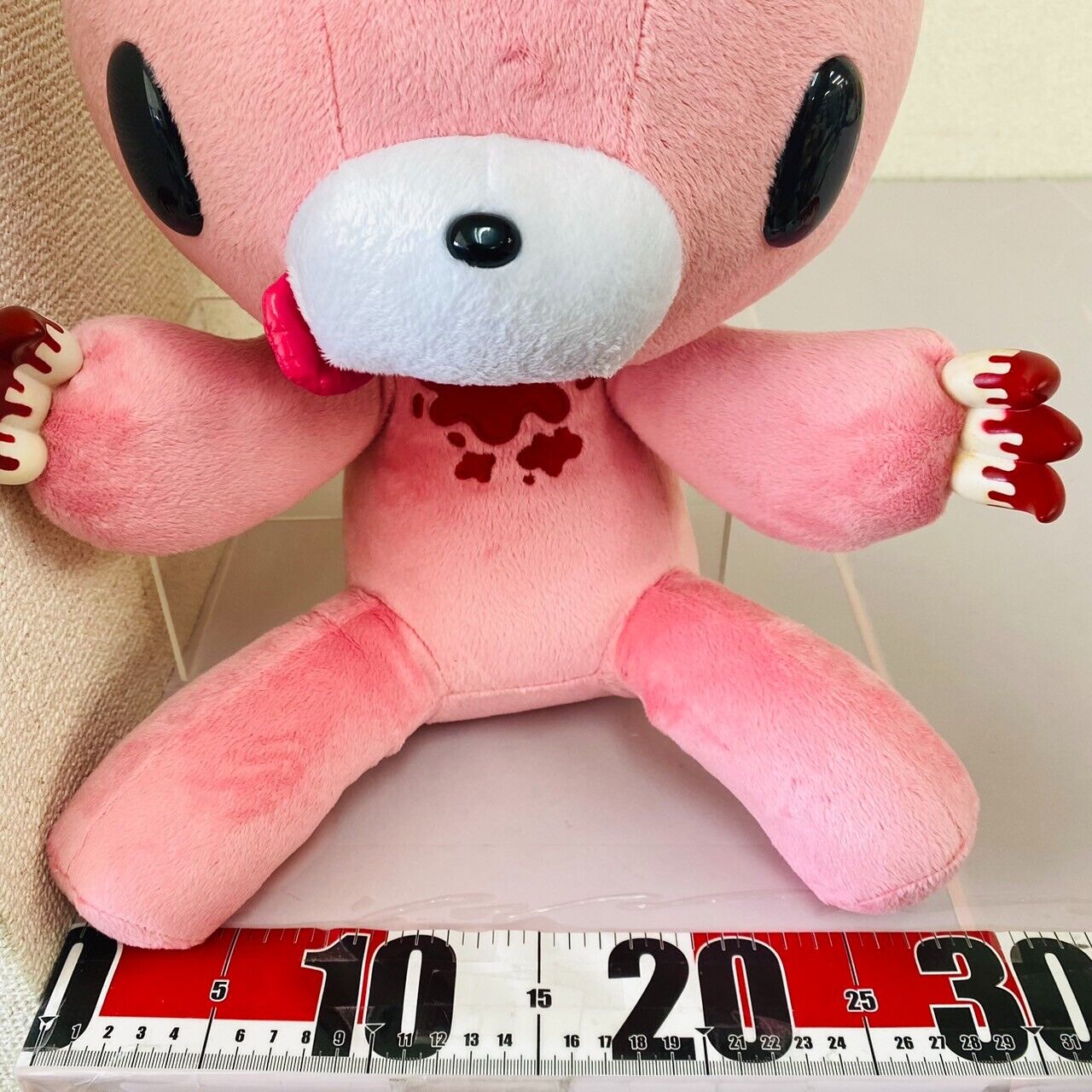 TAiTo Gloomy Bloody Bear Pink Plush Sitting Soft Stuffed Toy CGP 186 Chax GP