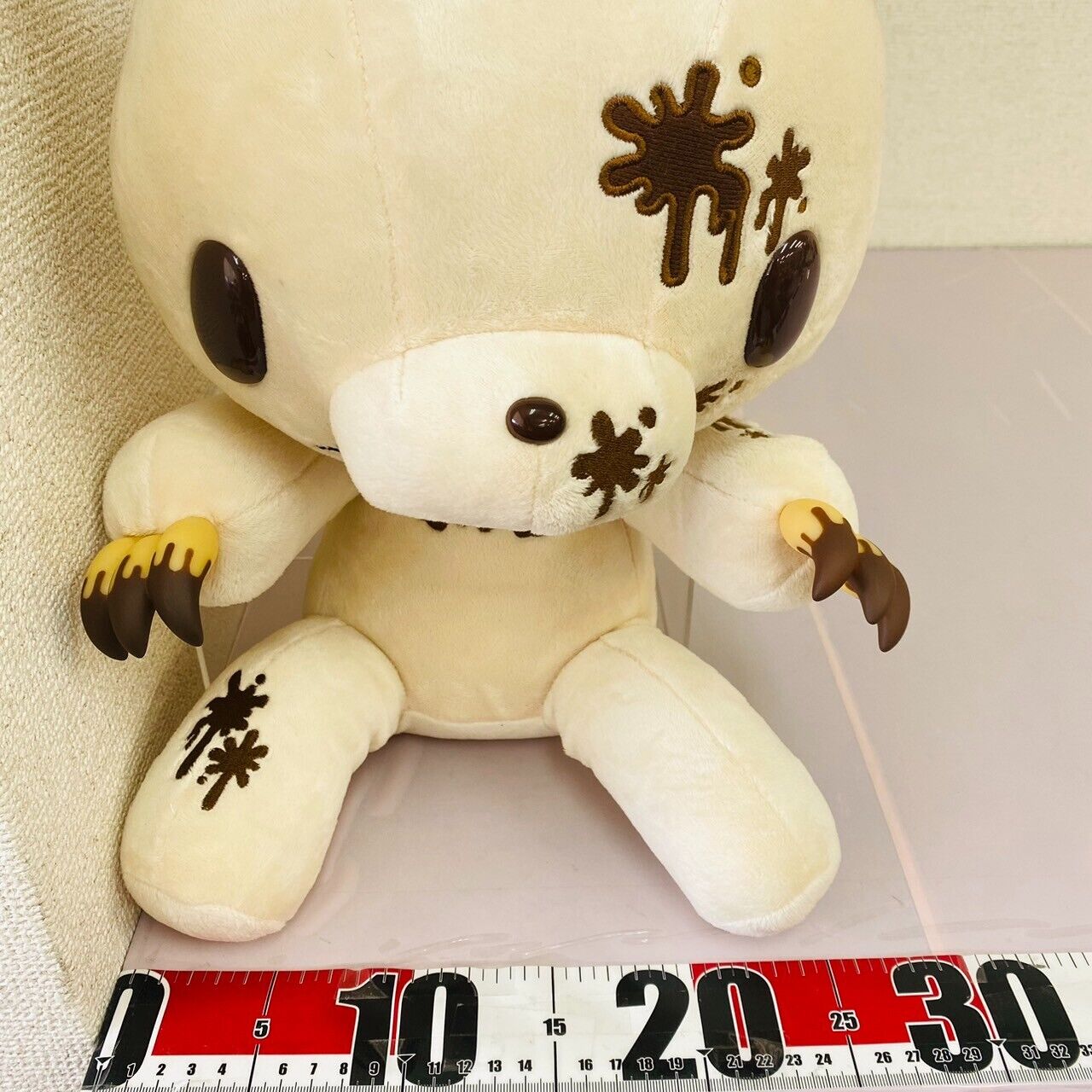 TAiTo Gloomy Bloody Bear Plush White Valentine Sitting Soft Stuffed Toy CGP 206