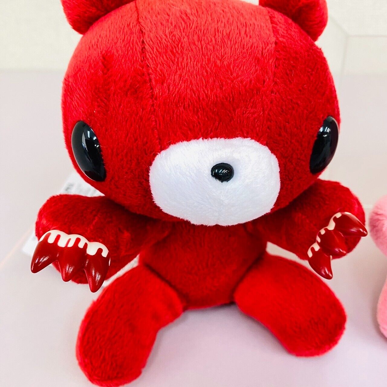 TAiTo Gloomy Bloody Bear Plush Set 4 Sitting Soft Toy Red Pink Yellow Green Rare