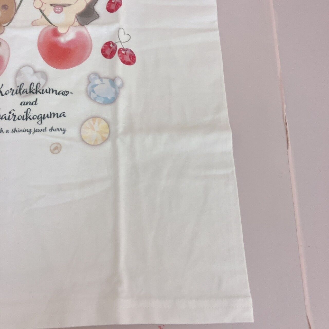 San-x Korilakkuma Chairoikoguma T-shirt M White Cherry Jewelry Short Sleeve Rare