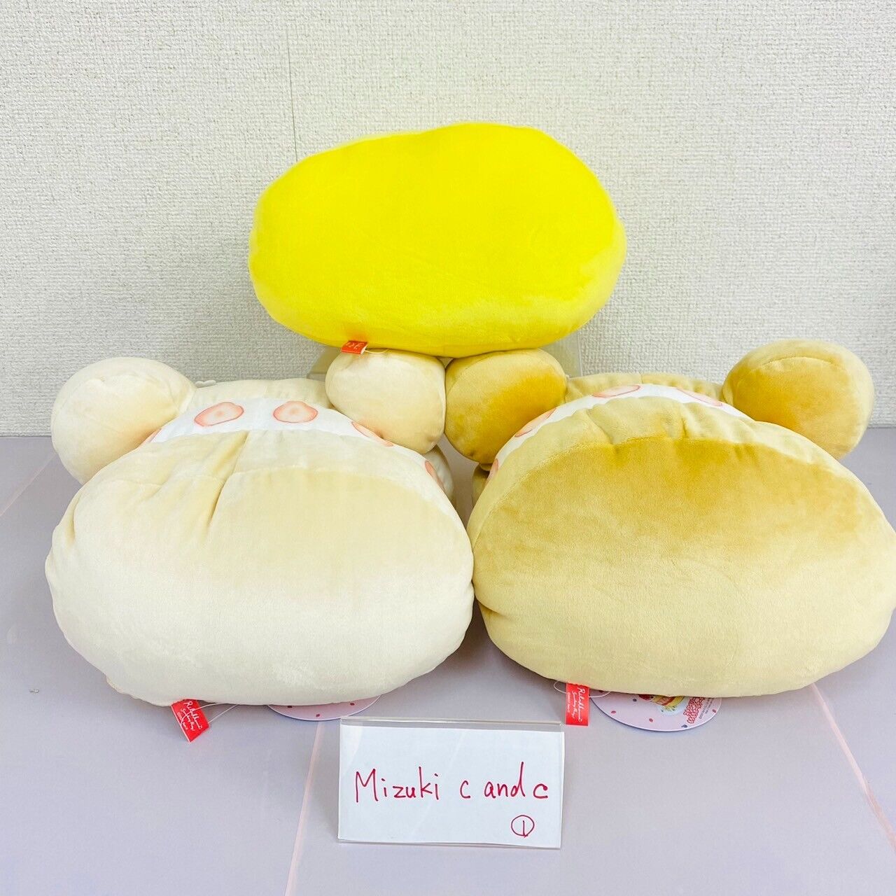 San-X Rilakkuma Korilakkuma Kiiroitori Plush Set 3 Strawberry Party Cake Bear