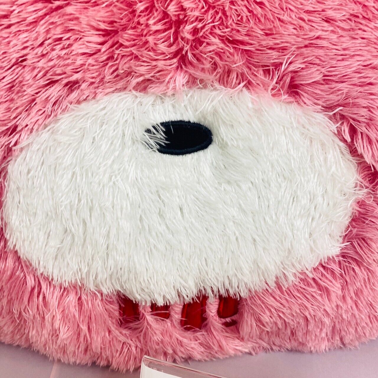 TAiTo Gloomy Bear Bloody Pink Face Cushion Plush Fluffy Boa Soft Stuffed Toy