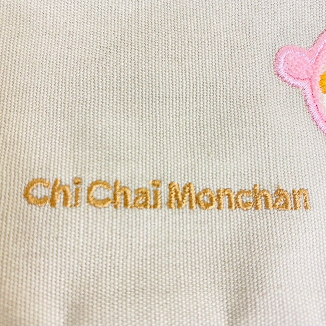 Sanrio Chi Chai Monchan Mini Tote Bag Handbag Pink Monkey Strawberry Beige Rare