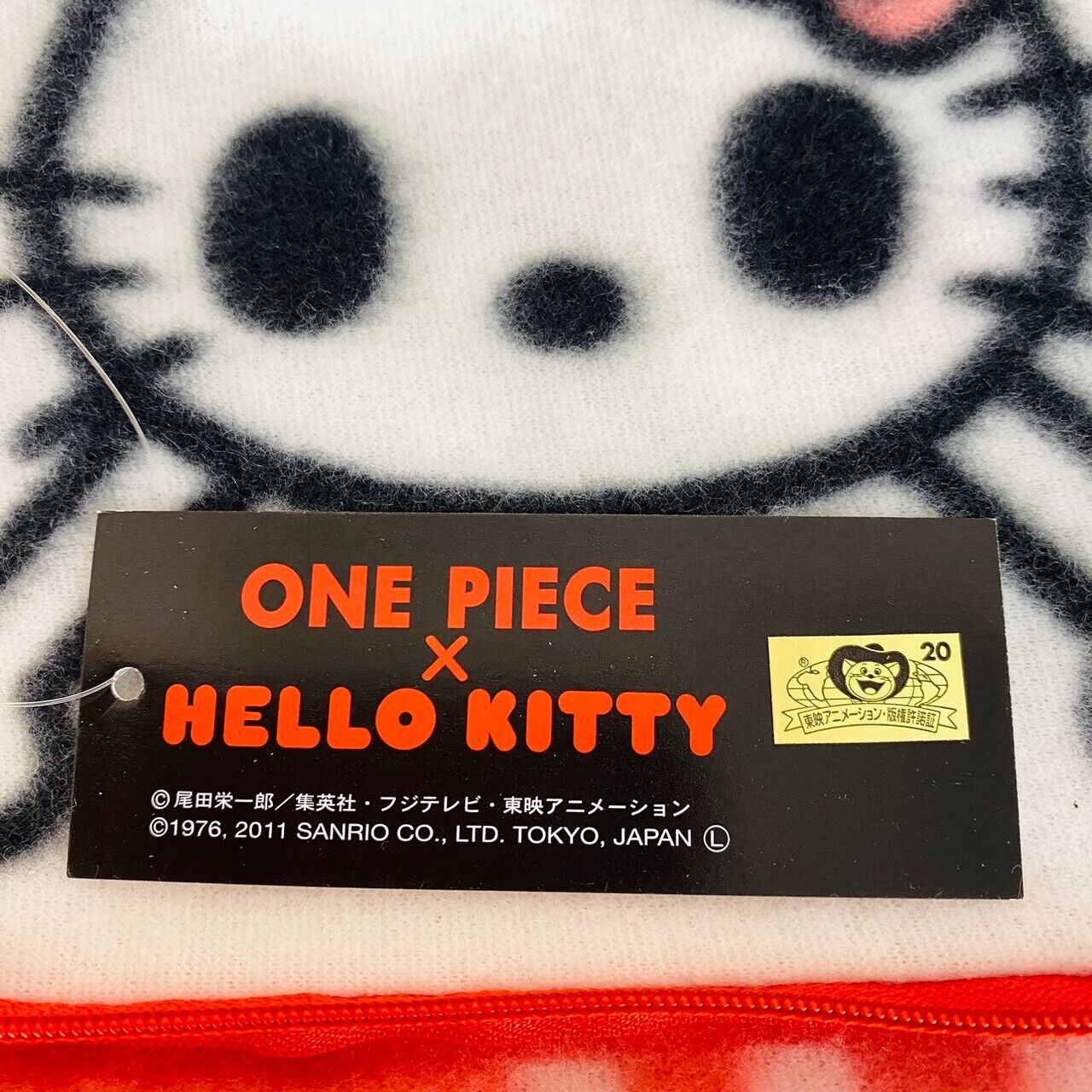 Sanrio Hello Kitty One Piece Blanket 2way Pirate flag fleece Red Character  Rare