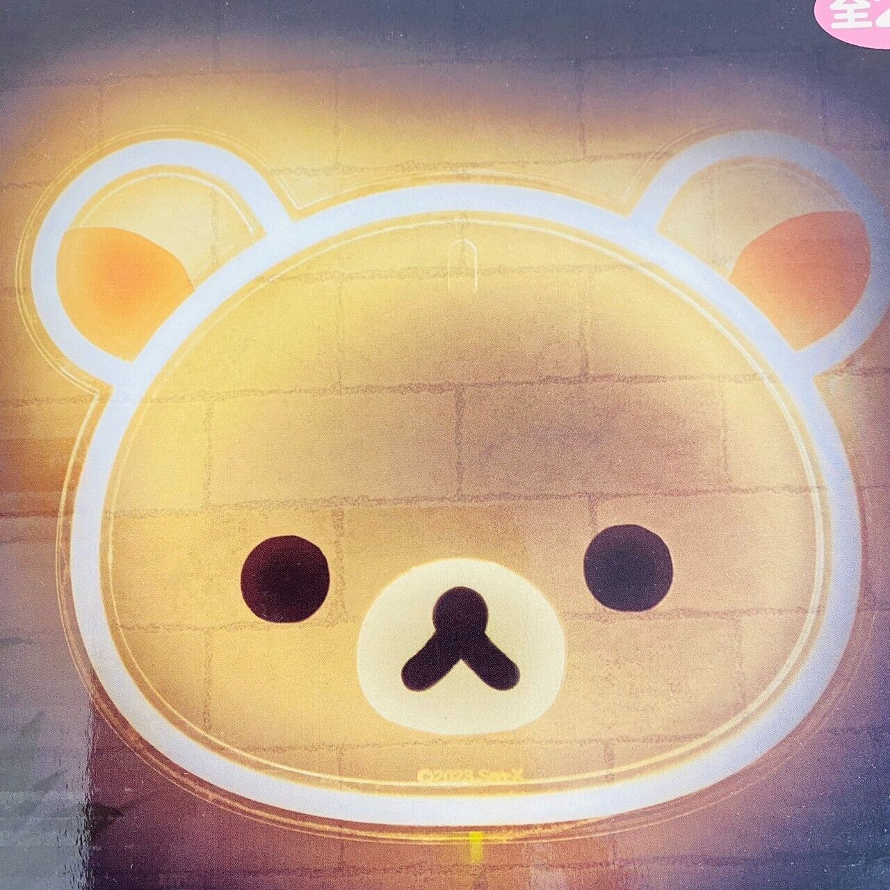 San-x Rilakkuma Korilakkuma 2 Set Wall Mounted Neon Style LED Light Bear Kawaii